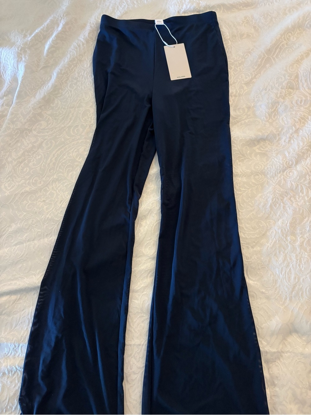 HALARA Navy Stretch Flare Pants